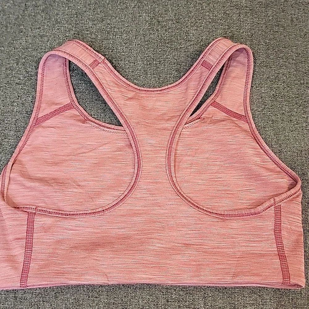 Nike Dri Fit Swoosh Maroon Sports Bra Racerback Size Med - Picture 2 of 6